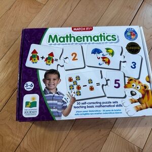Match It! Mathematics Kids Puzzle Set - Purple